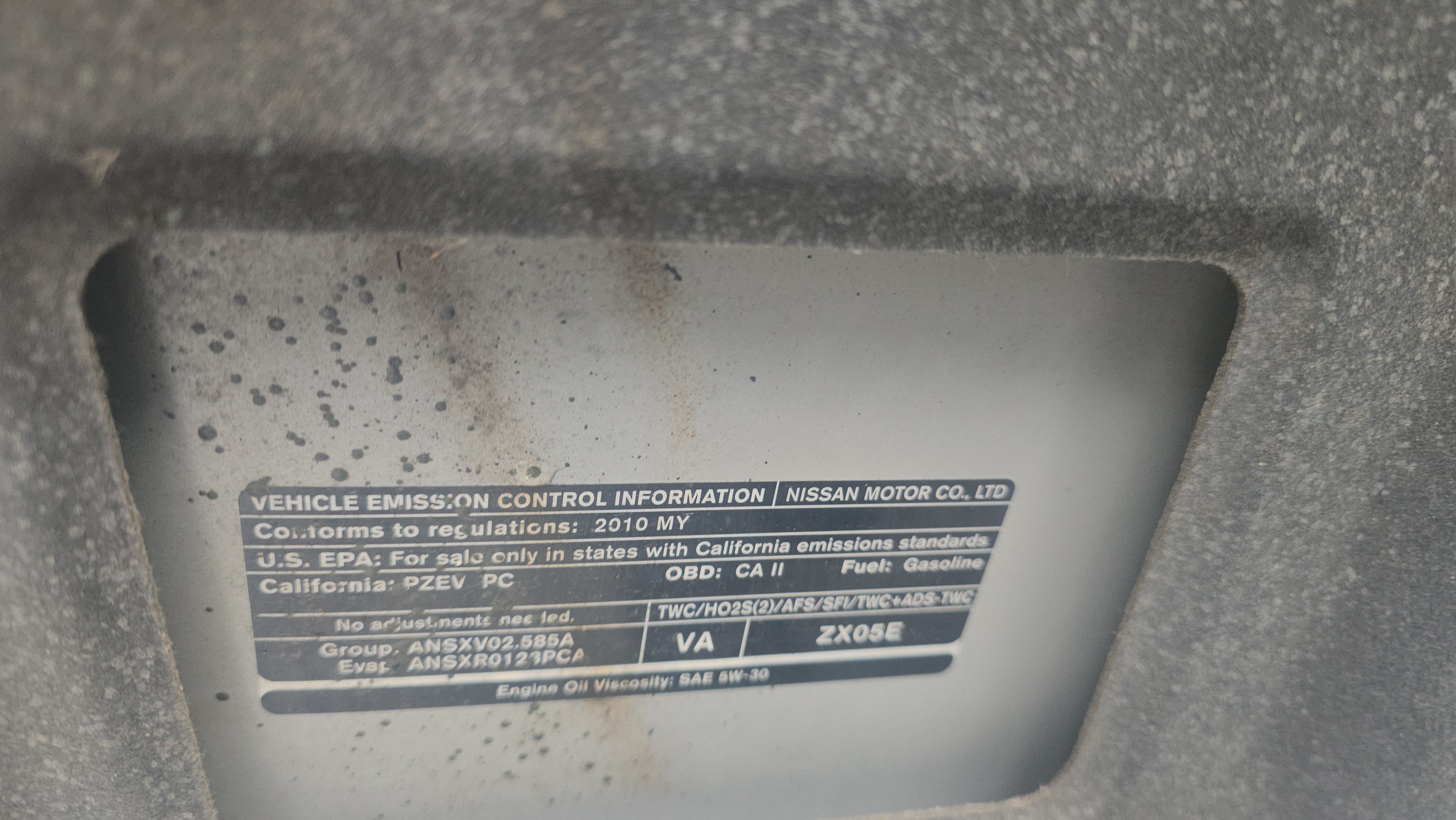 Emissions Label